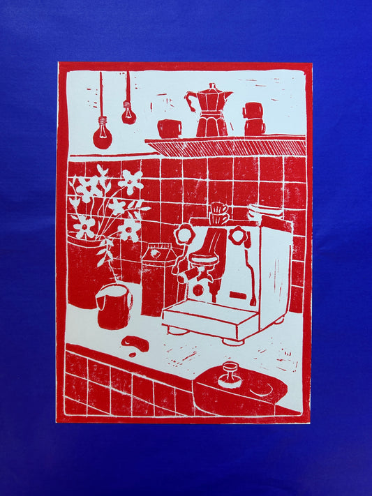 Coffee Corner Print Rot